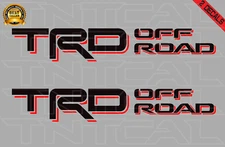TRD OFFROAD Decal Set Fits Tacoma Tundra Toyota Truck Vinyl Sticker black/red V2