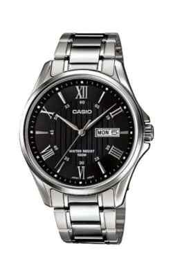 Casio Men's Analog Stainless Steel Watch MTP-1384D-1A Elegant Black Dial