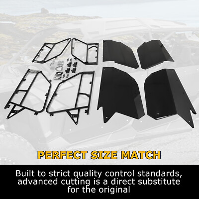 Black Aluminum Door Panel For CAN AM X3 Max Full Doors 2017 2018