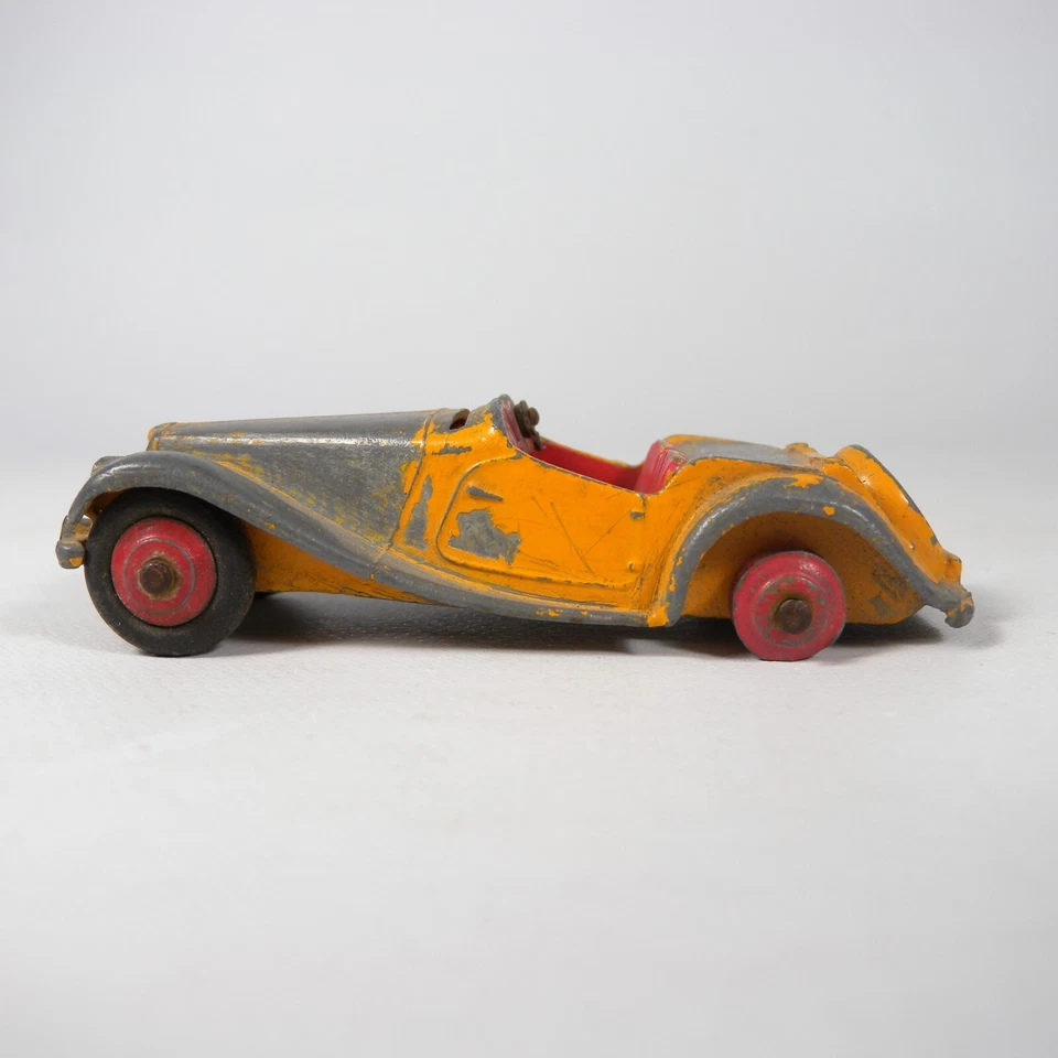 DINKY TOYS MG MIDGET ENGLAND MECCANO MACCHININA MODELLINO AUTO D'EPOCA VINTAGE - Immagine 4 di 4