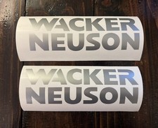 Wacker Neuson 9” Decal Stickers Silver (Set Of 2) Excavator Backhoe Construction