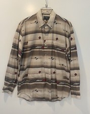 Vintage Roper Mens Western Pearl Snap Long Sleeve Shirt Rodeo Cowboy Size Large