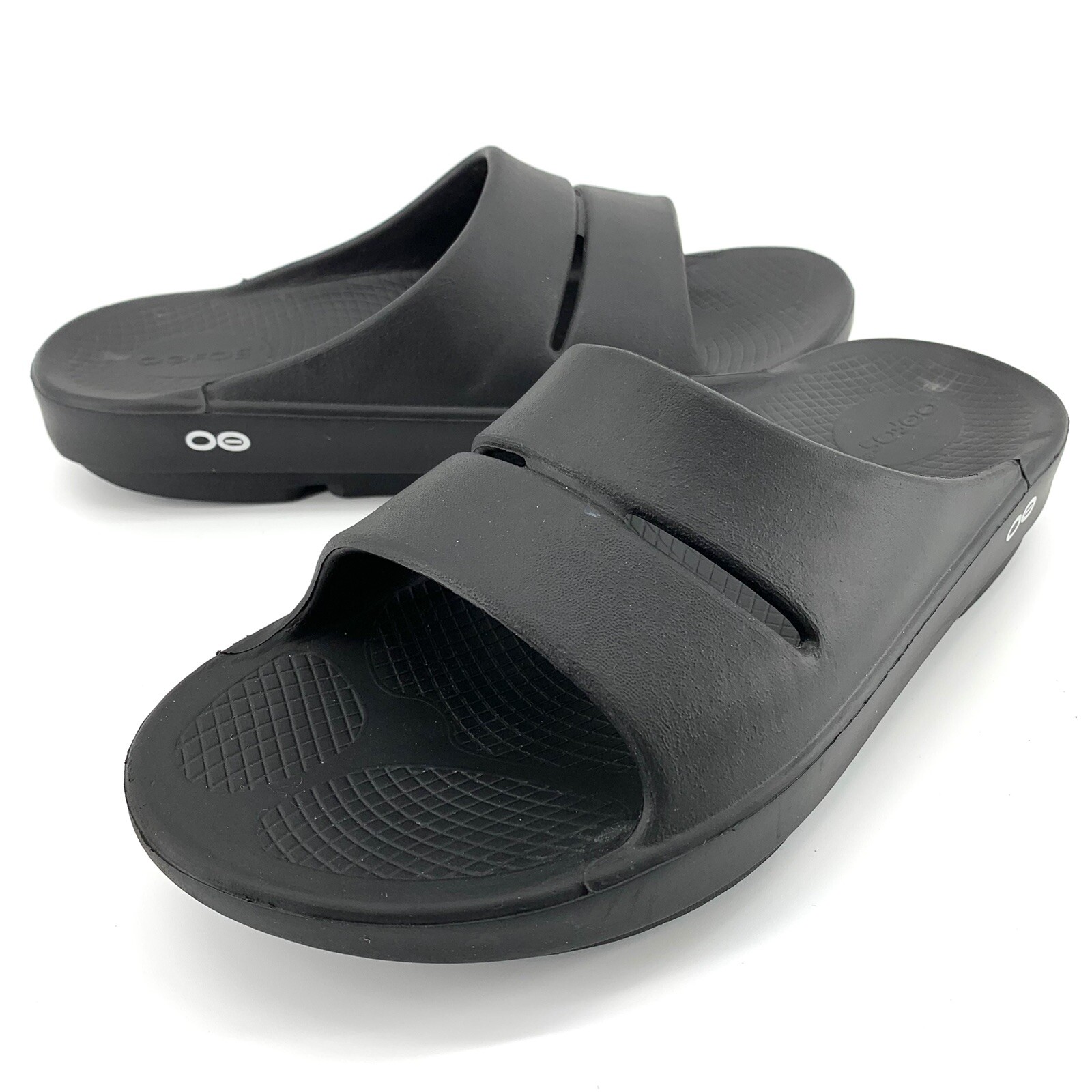 Oofos Ooahh Sport Slides Slip On Sandals Mens 7 Womens 9 EU 40 Black