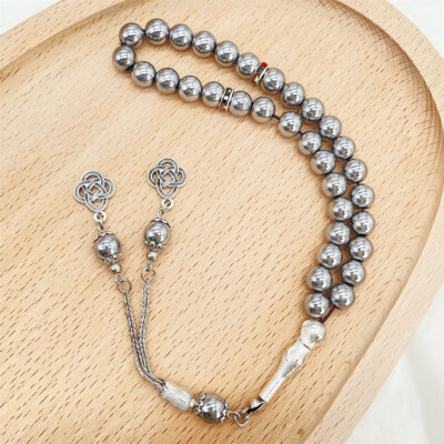 8mm 33 beads Hematite Stone Islamic Prayer Tasbih Misbaha Eid Rosary beads Gift