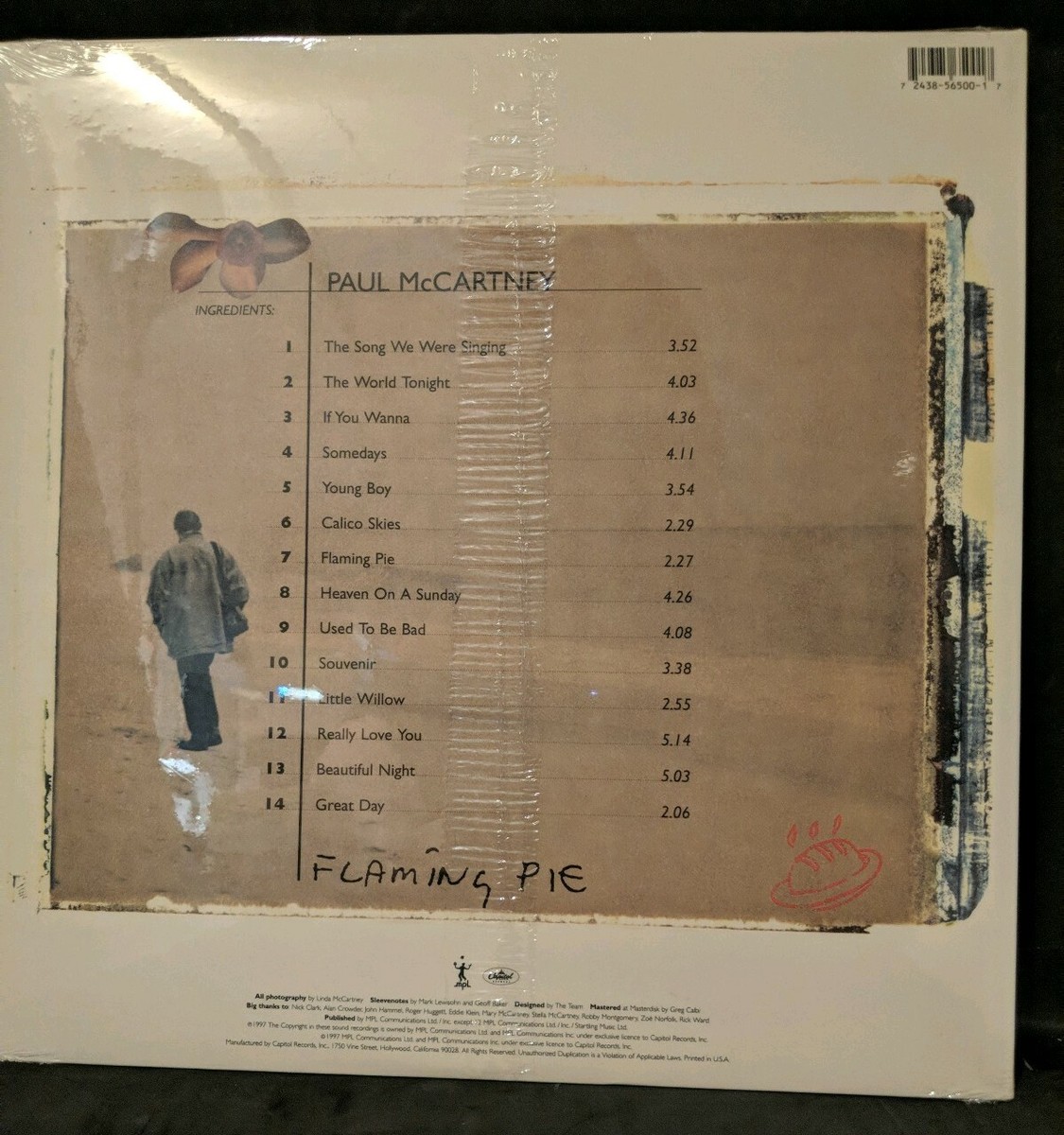 Paul McCartney Flaming Pie Capitol US Sealed Song Title