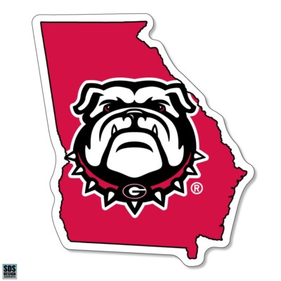UGA Georgia Bulldogs Decal - 12 New Dawg Vinyl Sticker For Windows & Cars 11.5x9 Inches