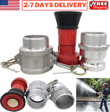 Fire Hose Nozzle 2" NPSH / NPT Heavy-Duty Aluminum 2" Camlock Fittings Couplings