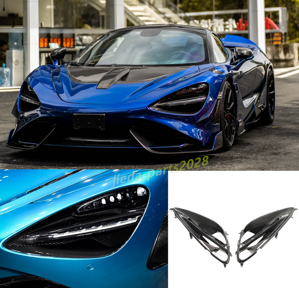 For McLaren 720S 2018-2023 Dry Carbon Fiber Front Headlights Light