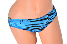 Women's Tommy Bahama Blue Black Leaf Print Hipster Bikini Bottom Size XS NWT