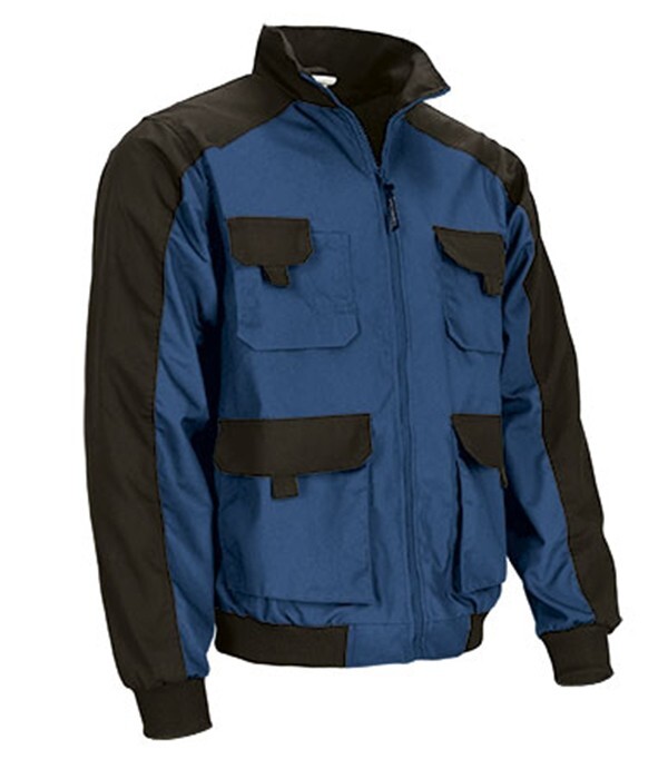 Chaqueta de trabajo multibolsillos con diseño bicolor. Varios colores disponibl