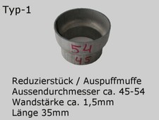 Adaptateur Tuyau D'Échappement - Réducteur - Manchon Réduction - 54 MM Sur 45