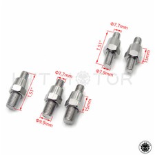 Perno de espejos retrovisores laterales para carreras de motocicletas 8 mm 10 mm cromados en sentido contrario a las agujas del reloj