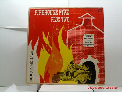 FIREHOUSE FIVE PLUS TWO -(45 RPM E.P. WITH COVER)-VOLUME 2- RED VINYL- JAZZ-1953