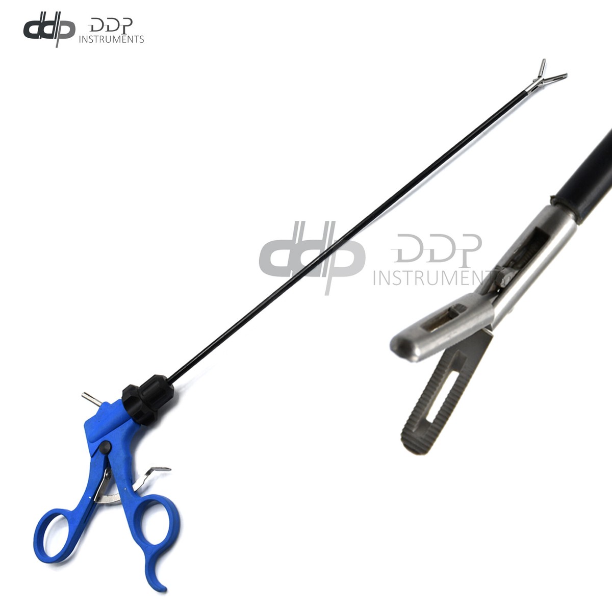Lap Grasping Forceps x 13mm W/ Serrated Blue Pastic Handle