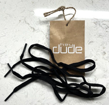 Hey Dude Flat Tie Black Shoelaces 26 Inch