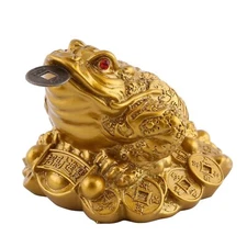 Hilitand Money Frog Toad Decoration,Chinese Feng Shui Wealth Lucky Money Frog...