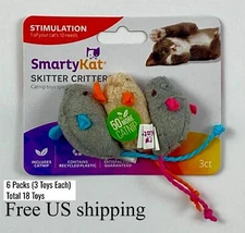 SmartyKat Catnip Toys Skitter Critters 6 Packs Total 18 Toys
