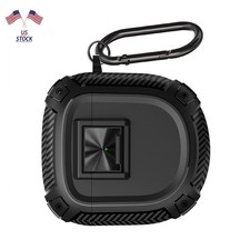 Black Shockproof Case Cover w/ Carabiner For Bose QuietComfort Earbuds II/Ultra;