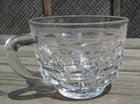 FEDERAL GLASS Yorktown Clear Thumbprint Vintage Punch Cup Mug