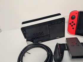 Nintendo Switch HAC-001(-01) V2 32GB Console w/ Neon Red & Blue Joy Cons + Game