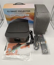 DBPOWER E2 Smart Projector 1080P w/ WiFi, BT, Netflix - Black