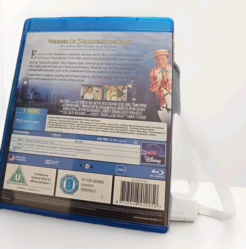 Mary Poppins 50th Anniversary Edition Blu-ray, Region-Free DVD - Image 2 of 3