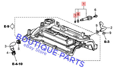 OEM Genuine For Honda PCV Valve W/ Seals JAPAN MADE 17130-59B-003 - Foto 7