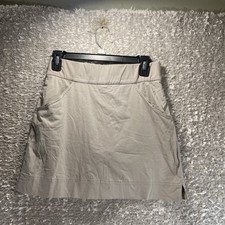 Columbia Pull On Skort Skirt Women's Small Gray Pockets Nylon Performance