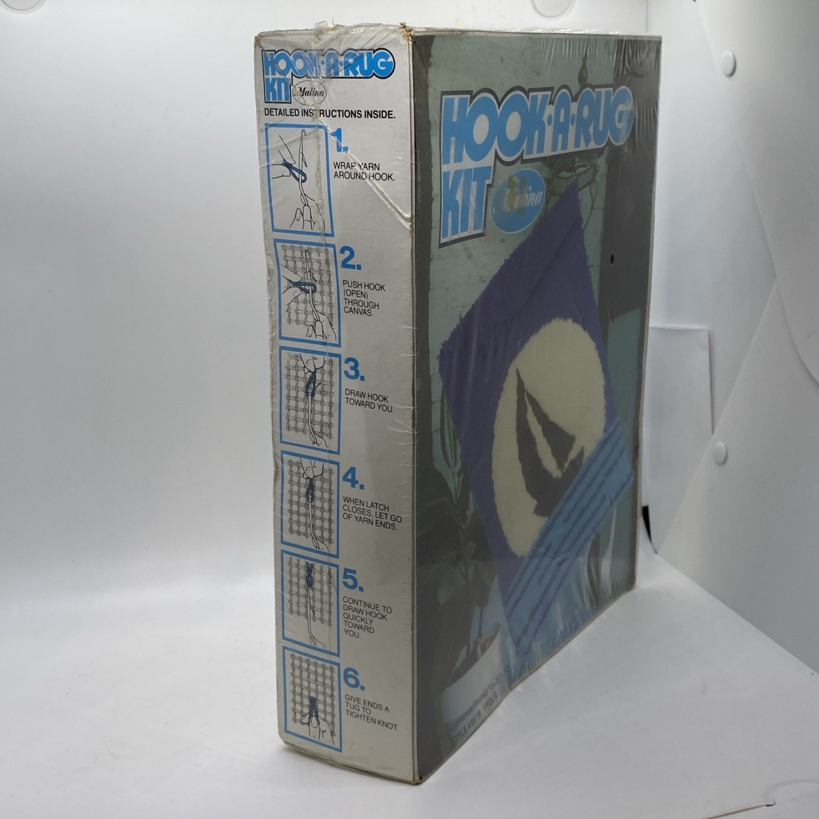 Vintage Malina Hook a Rug Kit 20 X 27 Frolic #25/18 USA Sailboat MCM New Sealed