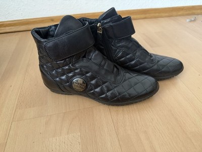 Baldinini Trend Leder Stiefel 36 Schwarz Damen Schuhe Super Zustand