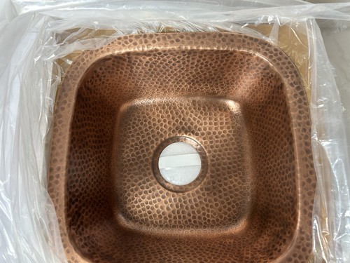 Monarch Abode Atlas Bar Prep Sink 15" 15 Inch Dual Mount Copper NEW 17091 - Picture 5 of 8