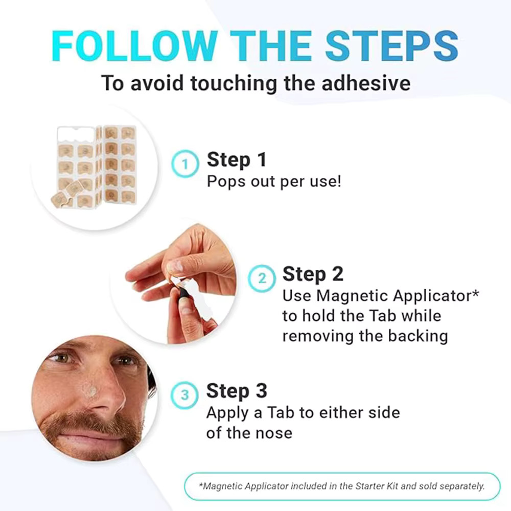 Nasal Breathing Dilators Starter Kits Anti-Snoring Nose Breathe Magnetic Strips 