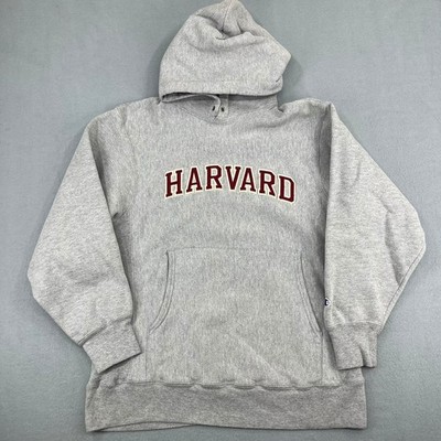 Champion Reverse Weave Harvard University Hoodie Mens Medium Gray