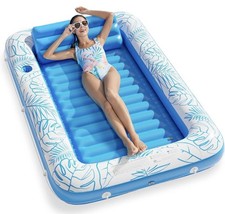 Inflatable Tanning Pool Lounger Float - Jasonwell 4 in 1 Sun Tan Tub Sunbathing