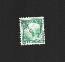 INDIA 1965 DEFINITIVES 50P BLUE GREEN MANGOES - USED  NH