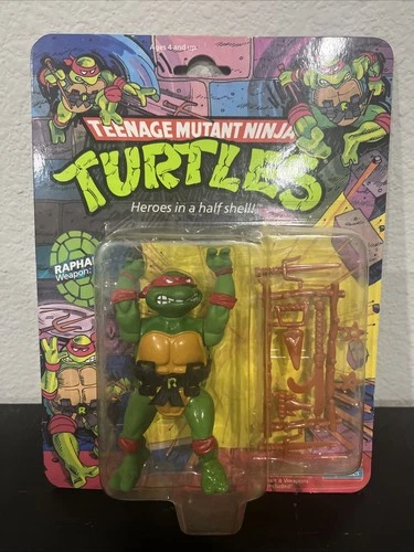 1988 Playmates Teenage Mutant Ninja Turtles Action Figure Raphael. 10 Back..