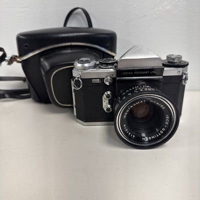 EDIKA-mat 一眼レフカメラ 35mmフィルム Edixa Prismat LTL Analog SLR Camera with Lens and Case untested W