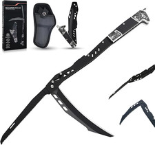 2 in 1 Falce Pieghevole Con Seghe Da Potatura,Maniglia in Legno E Lame Affilate,