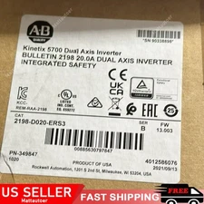 Sealed  Allen Bradley 2198-D020-ERS3 Kinetix 5700 Dual Axis Inverter US Free Tax