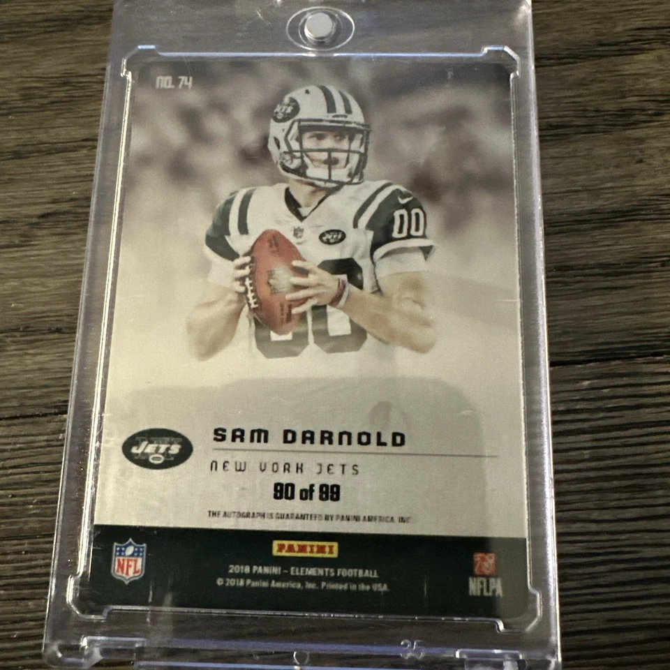 2018 Panini Sam Darnold Auto #74 Rare Metal Card Numbered 80/88 - Image 2 of 2