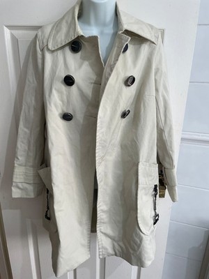 Zara Basic Damen Medium Creme Langarm Zweireiher Jacke (Ex Zustand)