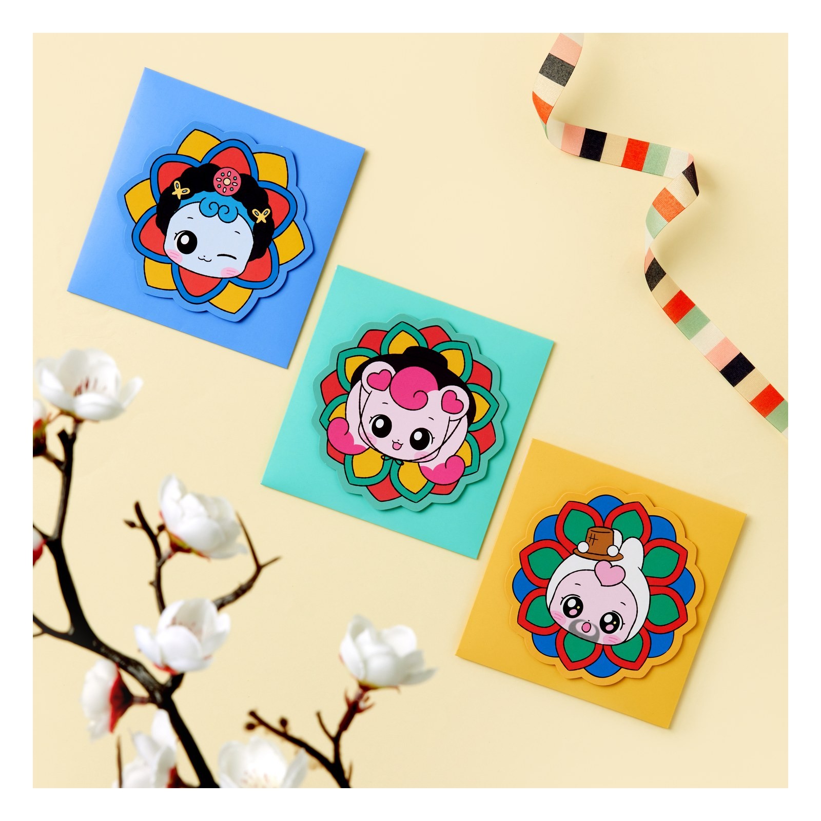 Heartsping Hatchu Life Dancheong Card Set Play Pretend Roleplay Toy Korean Cute