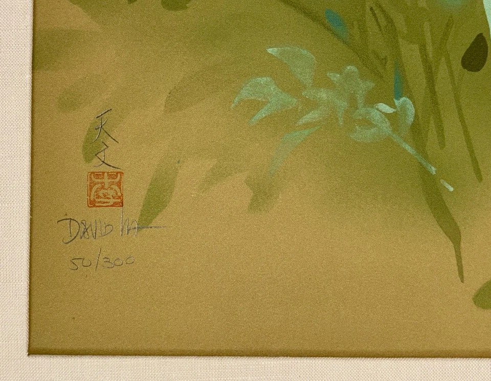 Impresión litográfica limitada 50/300 firmada original de David Lee "Amapolas (9)" Foto 4 de 4