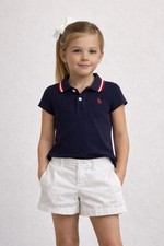 Polo Ralph Lauren Girls White Chino Shorts Size 8 Preppy Classic