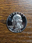 Uncirculated Proof Dcam 1958 Philadelphia Mint Silver Washington Quarter