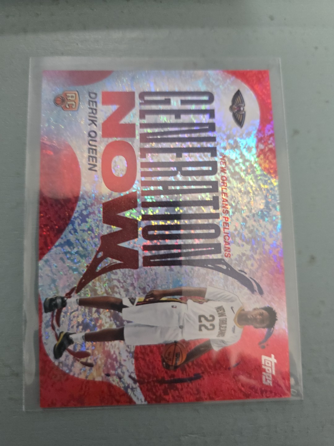 2025-26 Topps Generation Now Derik Queen Red # GN-13 5/5 Bookend
