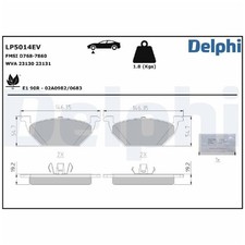 Delphi Bremsbelag-Satz Bremsklötze vorne 5C0698151B 1S0698151E | 786839