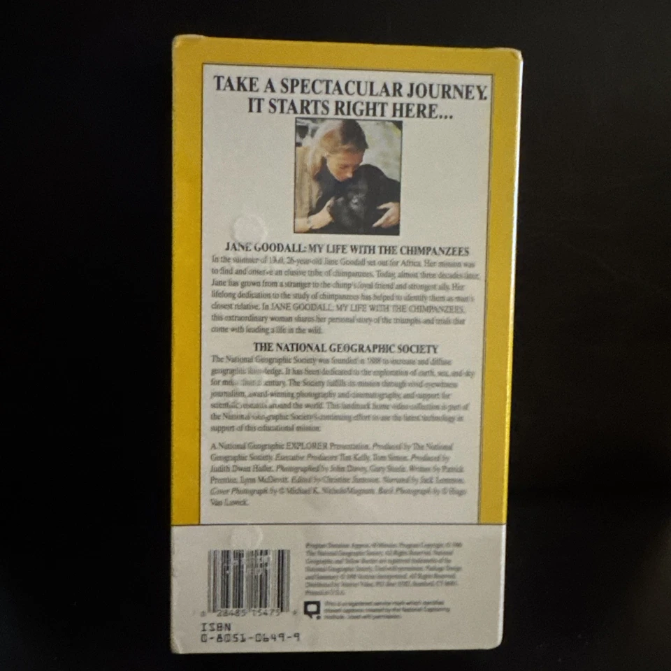 National Geographic Jane Goodall VHS 1990 Vestron Sealed - Image 2 of 3