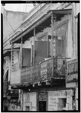 2. Detail porch east elevation - 104 Calle de la Cruz House, San Juan, San Juan