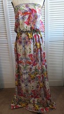 Boohoo Women's  Strapless Maxi Floral Dress Size 14